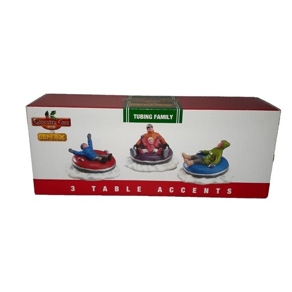 Lemax Christmas Village Tubing Family 3 Table Accents - Picture 6 of 6